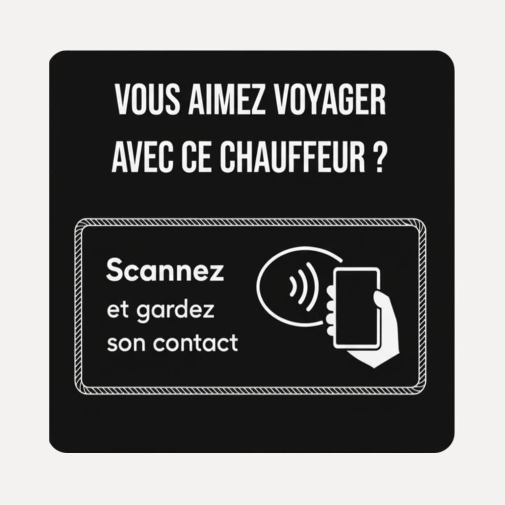 La plaque NFC vu de face